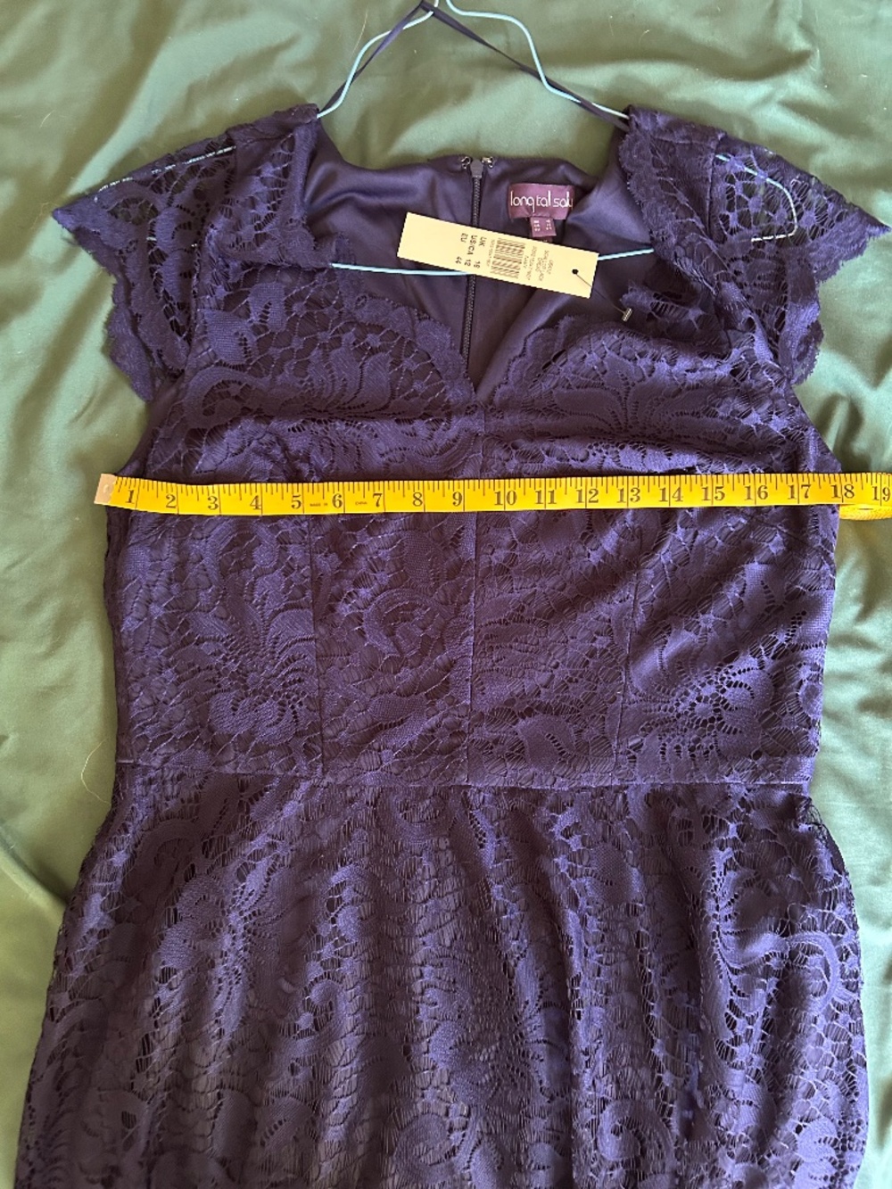 Tall women’s navy blue lace dress